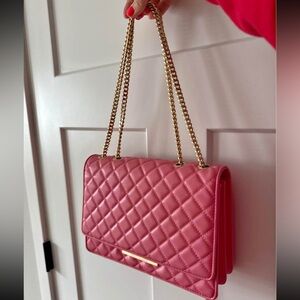 Charles & Keith Pink Quilted Shoulder Bag